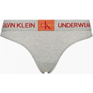 Calvin Klein Women's Monogram Thong, Grey Heather - Size: 14 Calvin Klein Women's Monogram Thong, Grey Heather - Size: 14