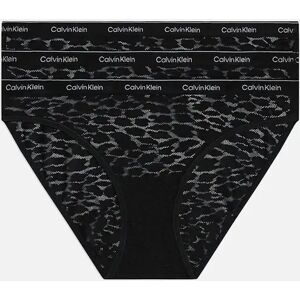 Calvin Klein Women's 3-Pack Modern Logo Lace Bikini Briefs, Black - Size: 12 Calvin Klein Women's 3-Pack Modern Logo Lace Bikini Briefs, Black - Size: 12