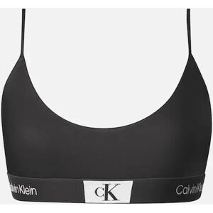 Calvin Klein Women's CK 1996 Unlined String Bralette, Black - Size: L Calvin Klein Women's CK 1996 Unlined String Bralette, Black - Size: L
