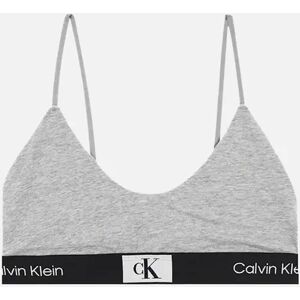 Calvin Klein Women's CK 1996 Unlined String Bralette, Grey Heather - Size: XL Calvin Klein Women's CK 1996 Unlined String Bralette, Grey Heather - Size: XL