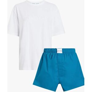 Women's Calvin Klein MODERN COTTON Womens Short Pyjama Set Multicoloured - Size: 12 Women's Calvin Klein MODERN COTTON Womens Short Pyjama Set Multicoloured - Size: 12