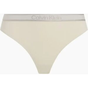 Calvin Klein Women's Women New Stone Logo Thong, Sandshell - Tan - Size: 8 Calvin Klein Women's Women New Stone Logo Thong, Sandshell - Tan - Size: 8