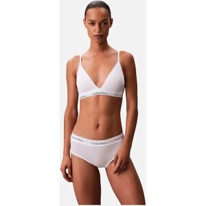 Calvin Klein Women's Icon Cotton Modal Lightly Lined Triangle Bra, White - Size: M Calvin Klein Women's Icon Cotton Modal Lightly Lined Triangle Bra, White - Size: M