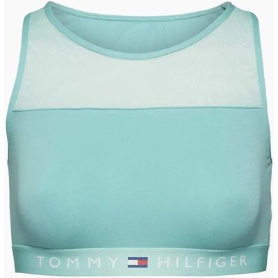 Tommy Hilfiger Women's Sheer Flex Cotton Bralette, Pool Blue - Size: 14/14 Tommy Hilfiger Women's Sheer Flex Cotton Bralette, Pool Blue - Size: 14/14