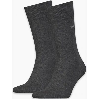 Calvin Klein Men's 2-Pack Premium Combed Cotton Socks, Dark Grey Melange - Black - Size: 9/9.5/10/10.5/11/11.5/12 Calvin Klein Men's 2-Pack Premium Combed Cotton Socks, Dark Grey Melange - Black - Size: 9/9.5/10/10.5/11/11.5/12