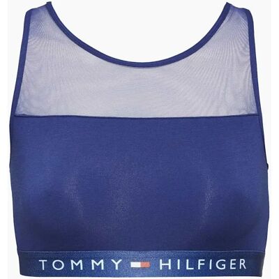 Tommy Hilfiger Women's Sheer Flex Cotton Bralette, Blue Depths - Size: 12/12 Tommy Hilfiger Women's Sheer Flex Cotton Bralette, Blue Depths - Size: 12/12