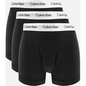 Men's Calvin Klein 3 Pack White Band Trunks Underwear in Black - Size: 37/36/32