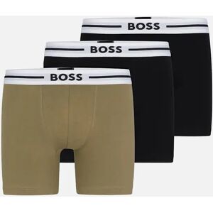 Hugo Boss Men's Boss 3 Pack Cotton Stretch Boxer Brief - Tan - Size: 37/36/32