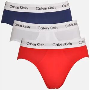 Calvin Klein Men's 3-Pack Men's Briefs, Blue/Red/White - Size: 37/36/32