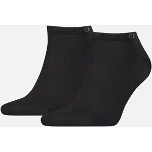 Men's Calvin Klein 2 Pack Mens Ankle Trainer Socks Black - Size: 9/10/10.5/9.5/11