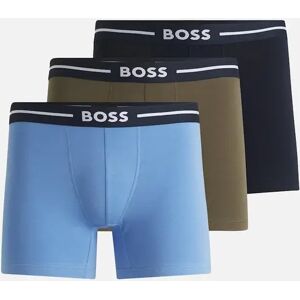 Hugo Boss Men's Boss 3 Pack Cotton Stretch Boxer Brief - Blue - Size: 32/33/32