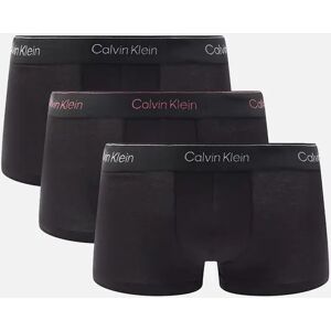 Men's Calvin Klein Low Rise Trunk 3pk B-silver - Black - Size: XL