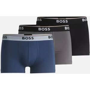 Hugo Boss Men's Boss Black 3 Pack Trunk Boxer Short Blue/grey/black - Navy - Size: 37/36/32