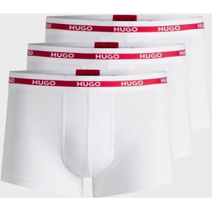 Hugo Boss Men's HUGO Planet 3-Pack Stretch-Cotton Logo Waistband Trunks - Open White 120 - Size: 32/30/31