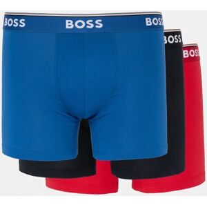 Hugo Boss Men's BOSS Orange Power Three Pack Mens Stretch Cotton Boxer Briefs With Logos NOS - Open Miscellaneous 962 - Blue - Size: 33/32/32