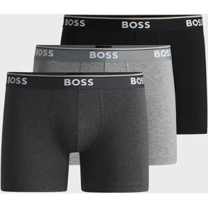Hugo Boss Men's BOSS Orange Power Three Pack Mens Stretch Cotton Boxer Briefs With Logos NOS - Open Grey 061 - Black - Size: 33/32/32