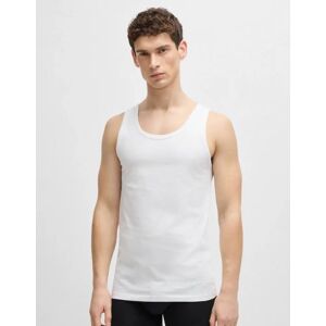 Hugo Boss Men's BOSS Orange TankTop Classic Mens 3 Pack Cotton Underwear Vests with Embroidered Logos NOS - White - Size: 5/5.5/6.5/7/6/7.5