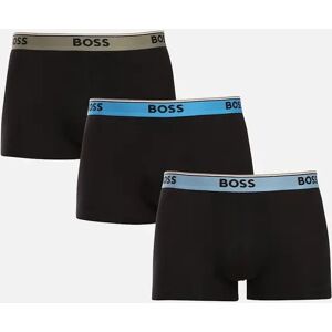 Hugo Boss Men's BOSS Cotton Stretch 3 Pack Power Trunks Black - Black/Black - Size: 32/30/31