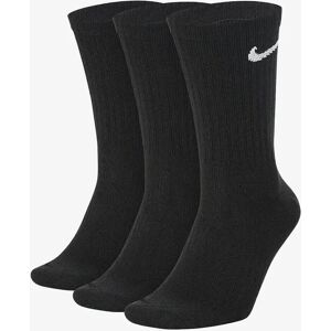 Nike Everyday Black Socks Lightweight Dri Fit Crew Sports Socks - Black/Black - Size: UK 8-11