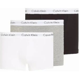 Calvin Klein Men's Cotton Stretch 3-Pack Boxer Trunks, Black/White/Grey - Size: 32/33/32