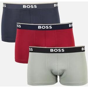 Hugo Boss Men's 3-Pack Power Boxer Trunks, Red/Navy - Grey - Size: 37/36/32