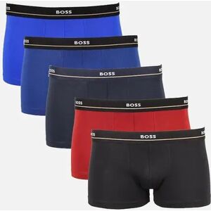 Hugo Boss Men's 5-Pack Essential Boxer Trunks, Black/Blue/Red - Size: 37/36/32