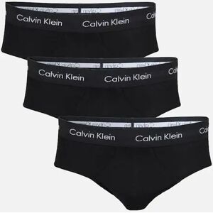 Men's Calvin Klein Cotton Stretch 3-Pack Briefs, Black - Size: 32/34/35