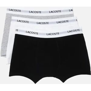 Men's Lacoste 3-Pack Boxer Trunks, Black/White/Grey - Size: 37/36/32