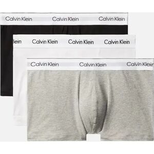 Calvin Klein Men's 3-Pack Icon Cotton Stretch 'Relaxed Dart' Boxer Trunks, Black/White/Grey - Size: 35/34/32