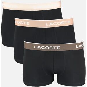Men's Lacoste 3-Pack Casual Boxer Trunks, Black - Size: 37/36/32
