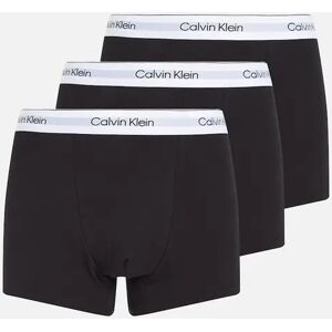 Men's Calvin Klein ICON Cotton Stretch 3 Pack Dart Trunks Black/White - Size: 32/34/35
