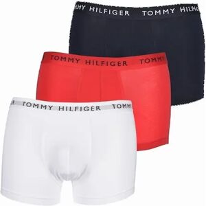 Tommy Hilfiger Men's 3-Pack Premium Essential Logo Boxer Trunks, Navy/White/Red - Size: 35/34/32 Tommy Hilfiger Men's 3-Pack Premium Essential Logo Boxer Trunks, Navy/White/Red - Size: 35/34/32