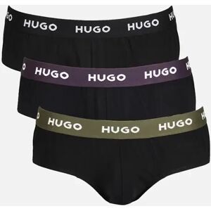 Hugo Boss Men's 3-Pack Classic Logo Briefs, Black w/ purple/khaki - Size: 33/32/32 Hugo Boss Men's 3-Pack Classic Logo Briefs, Black w/ purple/khaki - Size: 33/32/32