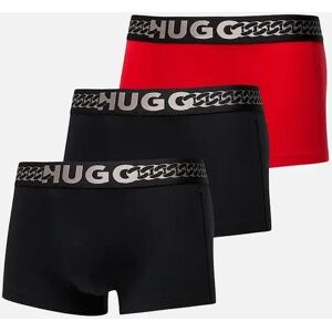 Hugo Boss Men's 3-Pack Metallic Waistband Boxer Trunks Gift Set, Black/red w/ silver - Size: 39/38/32 Hugo Boss Men's 3-Pack Metallic Waistband Boxer Trunks Gift Set, Black/red w/ silver - Size: 39/38/32