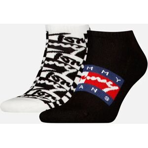Men's Tommy Hilfiger 2 Pack Trainer Graffiti Mens Ankle Socks Black - Size: 9/9.5/11/10.5/10/11.5/12 Men's Tommy Hilfiger 2 Pack Trainer Graffiti Mens Ankle Socks Black - Size: 9/9.5/11/10.5/10/11.5/12