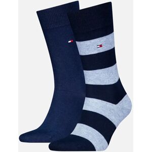 Men's Tommy Hilfiger 2 Pack Mens Crew Stripe Socks Light Blue - Size: 9/9.5/11/10.5/10/11.5/12 Men's Tommy Hilfiger 2 Pack Mens Crew Stripe Socks Light Blue - Size: 9/9.5/11/10.5/10/11.5/12