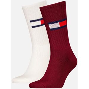 Men's Tommy Hilfiger 2 Pack Trainer Flag Mens Crew Socks Burgundy - Multi - Size: 9/9.5/11/10.5/10/11.5/12 Men's Tommy Hilfiger 2 Pack Trainer Flag Mens Crew Socks Burgundy - Multi - Size: 9/9.5/11/10.5/10/11.5/12