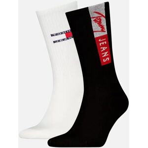Men's Tommy Hilfiger 2 Pack Flag Trainer Mens Crew Socks Black - Size: 9/9.5/11/10.5/10/11.5/12 Men's Tommy Hilfiger 2 Pack Flag Trainer Mens Crew Socks Black - Size: 9/9.5/11/10.5/10/11.5/12