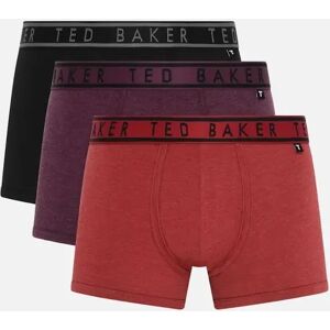 Ted Baker Men's 3-Pack Coloured Boxer Trunks, Black/Burgundy/Red - Size: 35/34/32 Ted Baker Men's 3-Pack Coloured Boxer Trunks, Black/Burgundy/Red - Size: 35/34/32