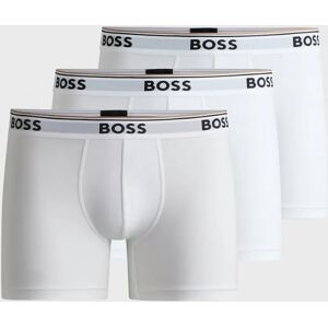 Hugo Boss Men's BOSS Orange Power Three Pack Mens Stretch Cotton Boxer Briefs With Logos NOS - White 100 - Size: 33/32/32 Hugo Boss Men's BOSS Orange Power Three Pack Mens Stretch Cotton Boxer Briefs With Logos NOS - White 100 - Size: 33/32/32