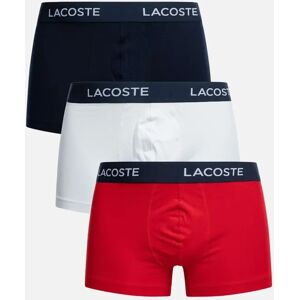 Men's Lacoste 3 Pack Trunks - Red - Size: 37/36/32 Men's Lacoste 3 Pack Trunks - Red - Size: 37/36/32