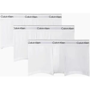 Calvin Klein Men's 3-Pack Icon Cotton Stretch Low-Rise Boxer Trunks, All White - Size: 37/36/32 Calvin Klein Men's 3-Pack Icon Cotton Stretch Low-Rise Boxer Trunks, All White - Size: 37/36/32