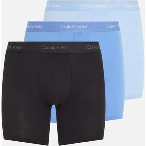 Men's Calvin Klein 3-Pack Icon Cotton Stretch Boxer Briefs, Black/Glacier/Blue Bell - Size: 32/33/32 Men's Calvin Klein 3-Pack Icon Cotton Stretch Boxer Briefs, Black/Glacier/Blue Bell - Size: 32/33/32