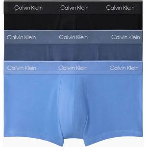Calvin Klein Men's 3-Pack Icon Cotton Stretch Low-Rise Boxer Trunks, Black/Glacier/Bluebell - Size: 29/28/32 Calvin Klein Men's 3-Pack Icon Cotton Stretch Low-Rise Boxer Trunks, Black/Glacier/Bluebell - Size: 29/28/32