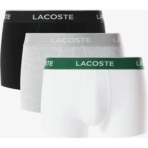 Men's Lacoste 3-Pack of Mens Trunks - Black/White-Silver Chine NUA - Size: 35/34/32 Men's Lacoste 3-Pack of Mens Trunks - Black/White-Silver Chine NUA - Size: 35/34/32