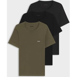 Hugo Boss Men's BOSS Orange Mens Three-Pack of Cotton Underwear T-Shirts with Logo Embroidery - Green/Black/Grey 983 - Tan - Size: 42 Hugo Boss Men's BOSS Orange Mens Three-Pack of Cotton Underwear T-Shirts with Logo Embroidery - Green/Black/Grey 983 - Tan - Size: 42
