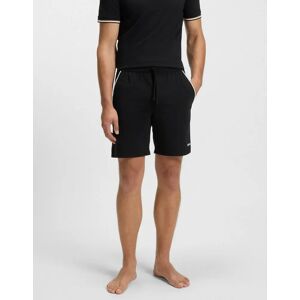 Hugo Boss Men's BOSS Orange Unique Mens Stretch-Cotton Pyjama Shorts with Tape Trims - Black 001 - Size: L Hugo Boss Men's BOSS Orange Unique Mens Stretch-Cotton Pyjama Shorts with Tape Trims - Black 001 - Size: L