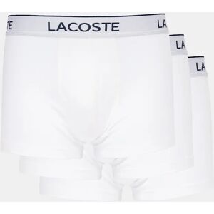 Men's Lacoste 3-Pack Contrast Stripe Stretch Cotton Mens Trunks - White 001 - Size: 33/32/32/5/5.5/6.5/7/6/7.5 Men's Lacoste 3-Pack Contrast Stripe Stretch Cotton Mens Trunks - White 001 - Size: 33/32/32/5/5.5/6.5/7/6/7.5