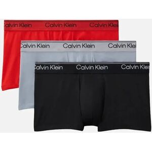 Calvin Klein Men's 3-Pack Icon Microfibre Stretch Low-Rise Boxer Trunks, Black / Sleet / Adrenaline Rush - Size: 32/30/31 Calvin Klein Men's 3-Pack Icon Microfibre Stretch Low-Rise Boxer Trunks, Black / Sleet / Adrenaline Rush - Size: 32/30/31