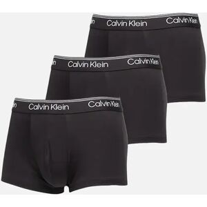 Calvin Klein Men's 3-Pack Icon Microfibre Stretch Low-Rise Boxer Trunks, Black - Size: 42/43/32 Calvin Klein Men's 3-Pack Icon Microfibre Stretch Low-Rise Boxer Trunks, Black - Size: 42/43/32